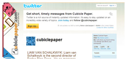 Cubiclepaper Twitter Design page
